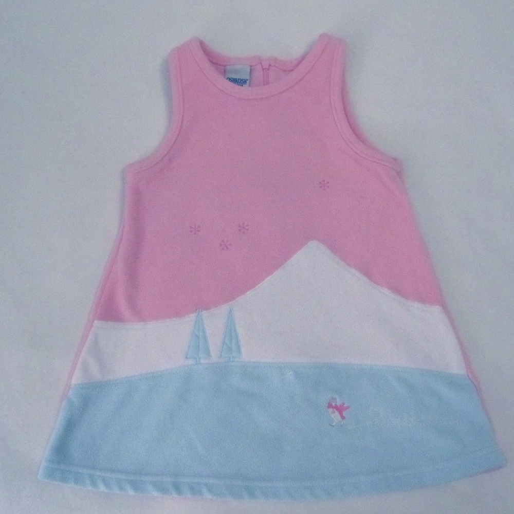 Oshkosh Fleece Jumper Dress Skating Penguin 24m